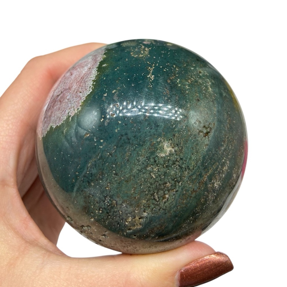 Ocean Jasper Sphere Natural Stone Crystal Crystals 73mm - Picture 3 of 10